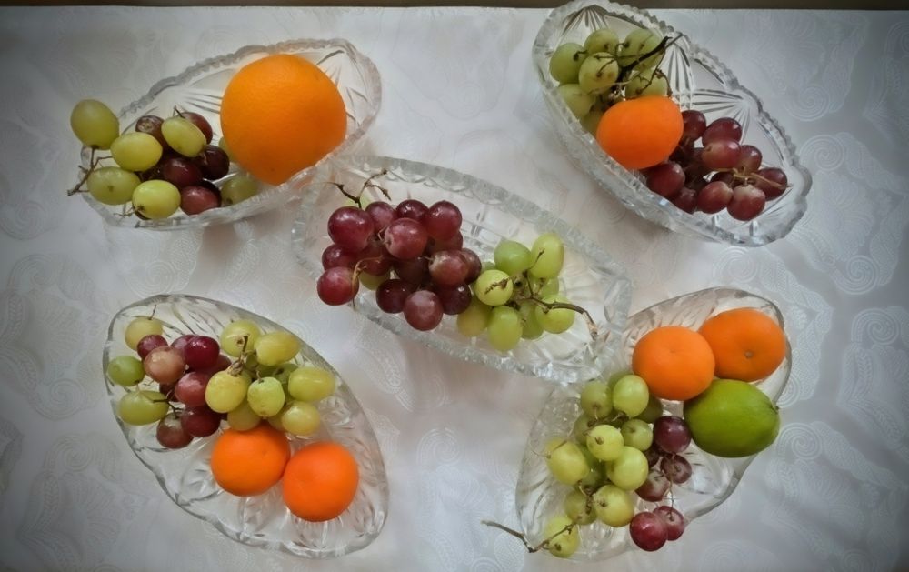 Кришталеві (скляні) овальні блюда / тарілки / салатники