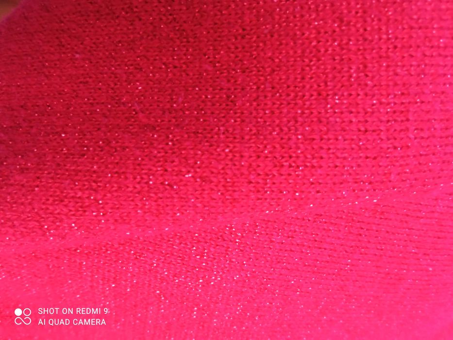 Brokatowa sukienka h&m 122/128 6-8 lat czerwona
