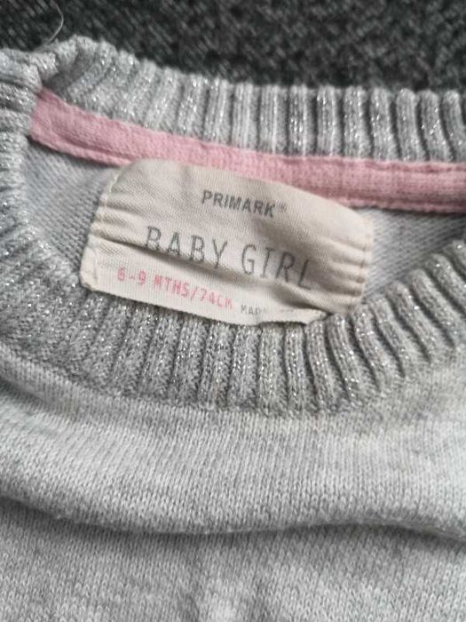 Primark sweterek z królikiem tunika r. 74 cm 6-9m