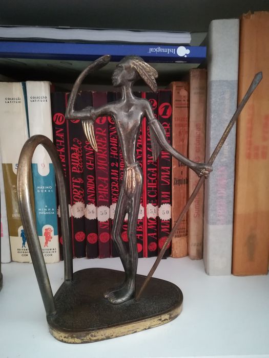 Cerra Livros em Bronze. Art Deco. Anos 1950