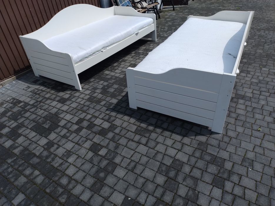 Łóżko drewniane 90x200 kompletne z materacem