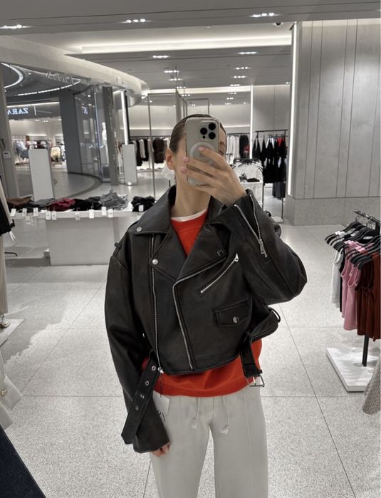 Косуха,шкіряна куртка zara