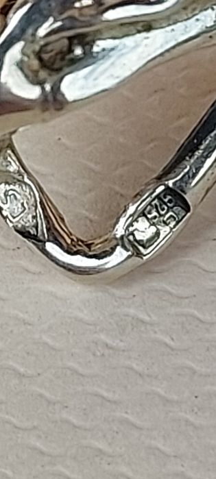 Zawieszka srebro oksydowane 925 z tygrysim okiem