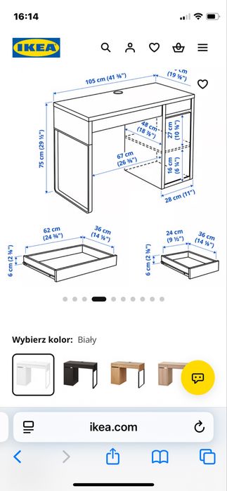 Biurko Micke Ikea