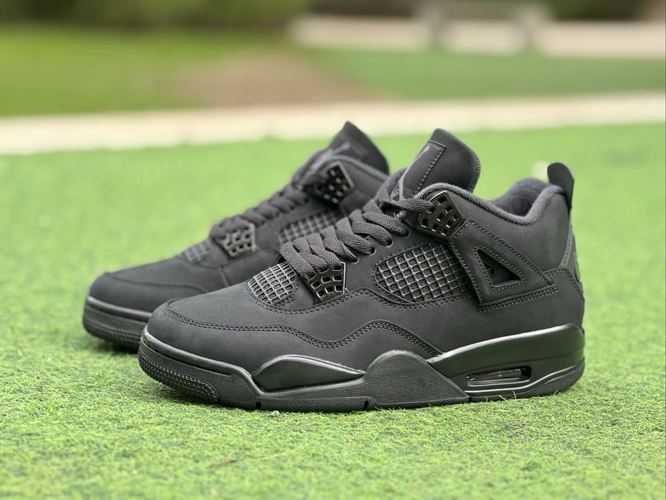 Кросівки Air Jordan 4 Retro Black Cat Джордан ретро чорні блек кет