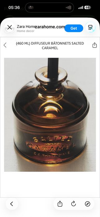 Zara home Salted Caramel 400 ml patyczki zapachowe