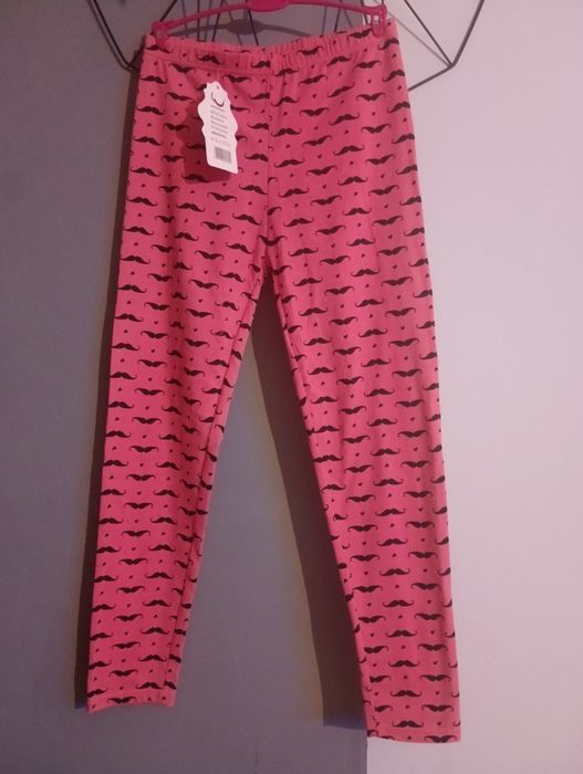 Leginsy dziewczęce 134 Nowe bawełniane spodnie dla dziewczynki