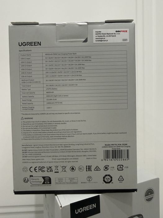 Powerbank UGREEN PB770 48000mAh, 300W