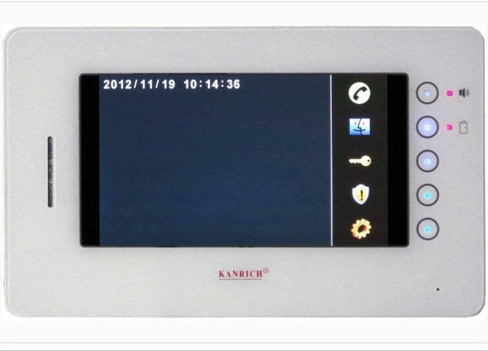 Monitor Videoporteiro a Cores Kanrich 915M7bW (7" Mãos-Livres) – Branc