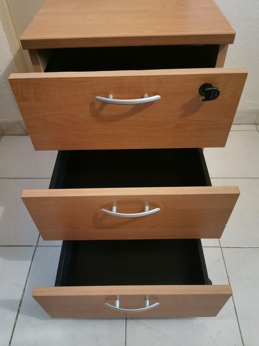 Módulo 3 Gavetas c/Rodas e Chave