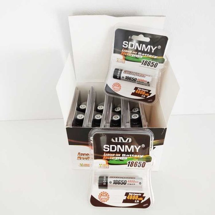 Pilha recarregável SDNMY 18650 3.7V 4800mAh