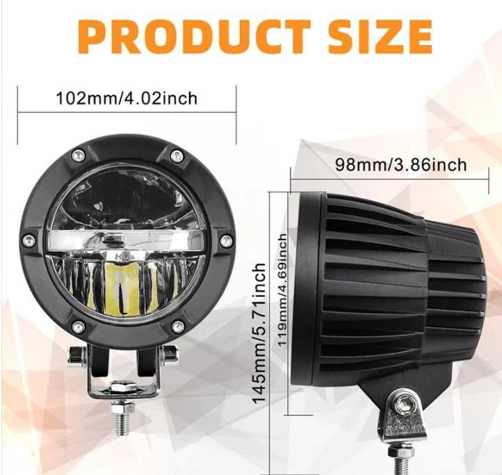 Комплект додаткових LED фар на BMW R1200GS Adv, R1250GS Adv