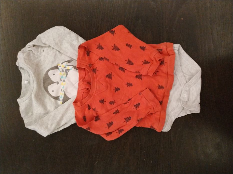 zestaw 2 body długi rękaw rozmiar 80
