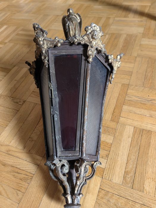 Stara lampa/latarnia z aniołem
