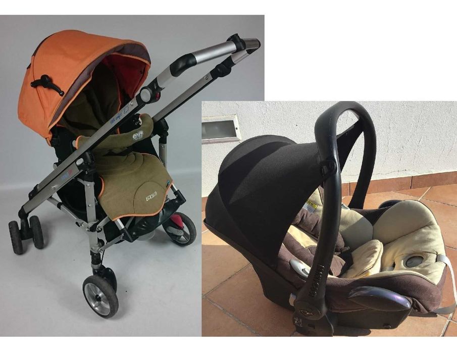 Carrinho passeio bebe BEBECONFORT + Cadeira auto ovo MAXICOSI