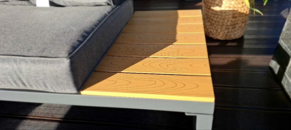 Nowy zestaw mebli ogrodowych aluminiowy narożnik + stolik kawowy