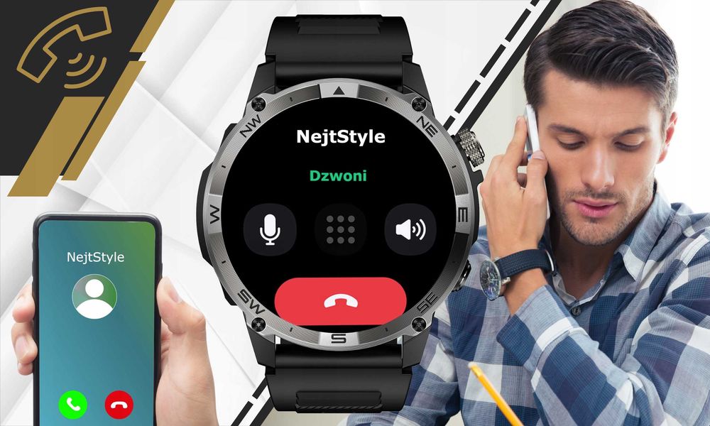 SMARTWATCH zegarek MĘSKI GPS wodoodporny sport POLSKIE menu