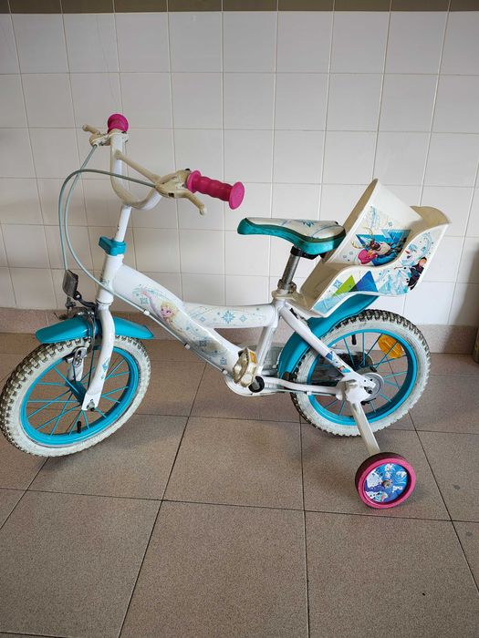 Bicicleta Frozen (Disney) roda 14" com rodinhas de apoio