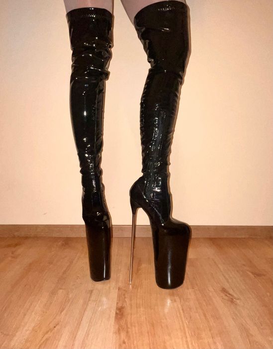 6/ OD RĘKI 39 !! 30 cm !! Buty metal heel kozaki !! 30 cm !! kozaczki