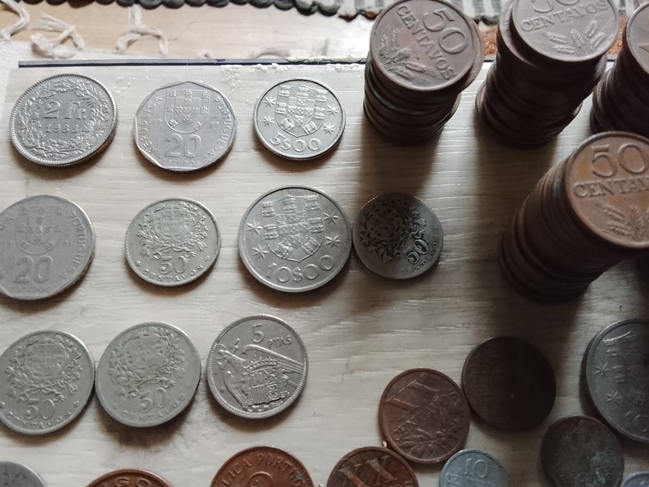 Lote de moedas antigas