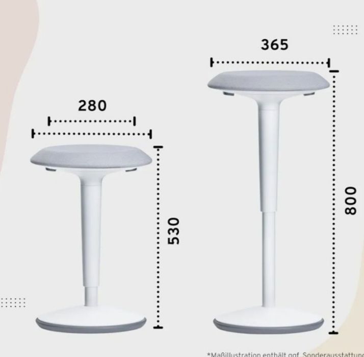 Sedus se fit ergonomiczny stołek do stania, regulacja.