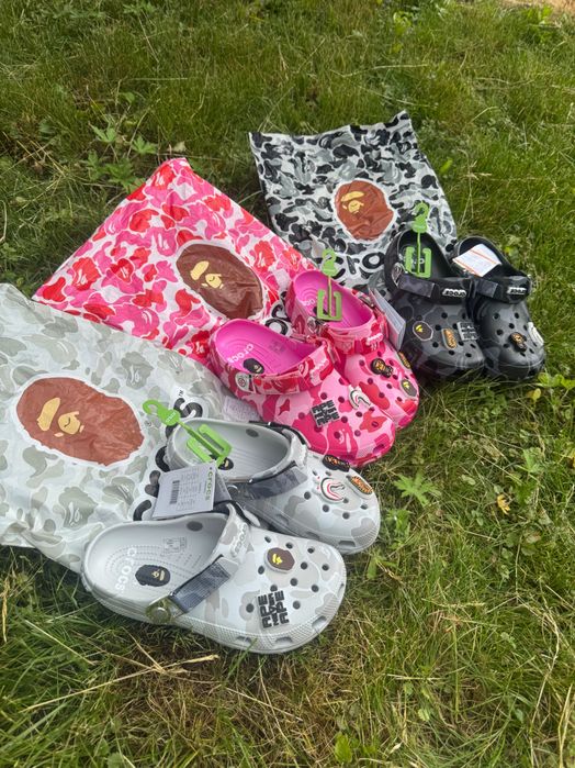 ‼️Розпродаж ‼️ Crocs x Bape/ крокси бейп