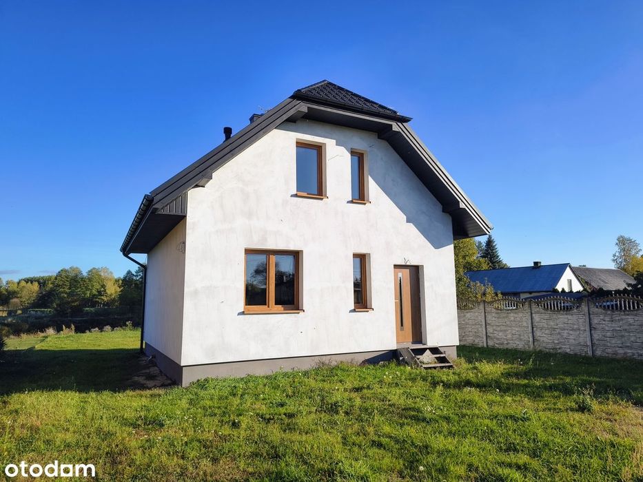 Nowoczesny komfortowy dom wolnostojący siedlisko nad stawem