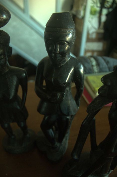 Estátuas Originais Maconde Moçambicanas em Mpingo(pau-preto) - 1960