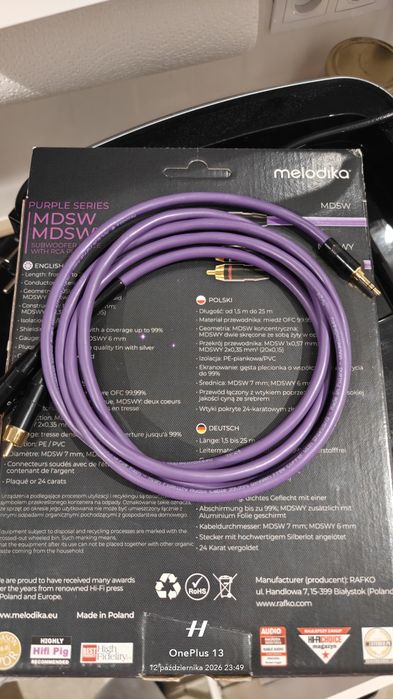 Kabel Melodika MDSW30 3 metry .Seria Purple