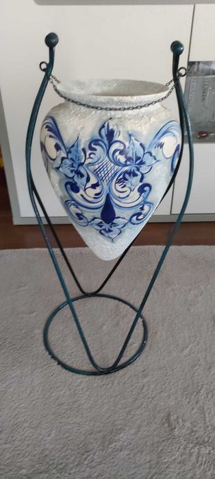 Ânfora decorativa pintada à mão para sala