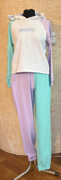 Dres "Mosquito" r.M bluza spodnie dresowe białe fiolet