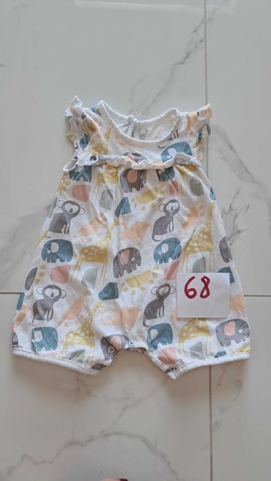 Rampers ramper niemowlęcy zwierzątka safari bez rękawów Cool Club