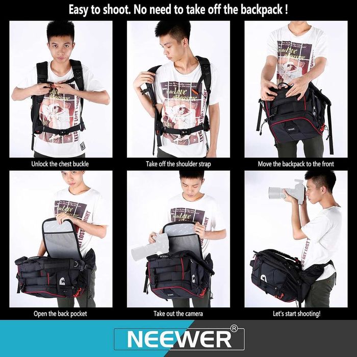 Mochila Profissional Neewer Pro (Grande Capacidade / Antirroubo) – Como Nova