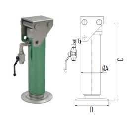 Stopa hydrauliczna podpora dyszla do przyczepy  D=105  12Ton (160Bar)