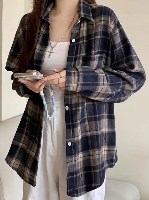 Сорочка жіноча в клітинку