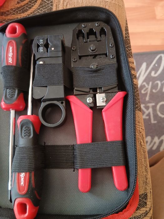 Hi-Spec Zestaw 9 Narzędzi do Testowania i Zaciskania Kabli Sieciowych