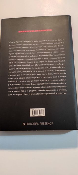 Livro Entre o agora e o sempre - J.A. Redmerski