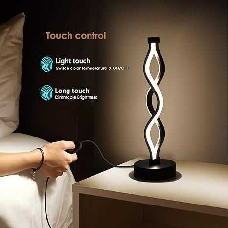 Lampka stołowa LED USB spirala