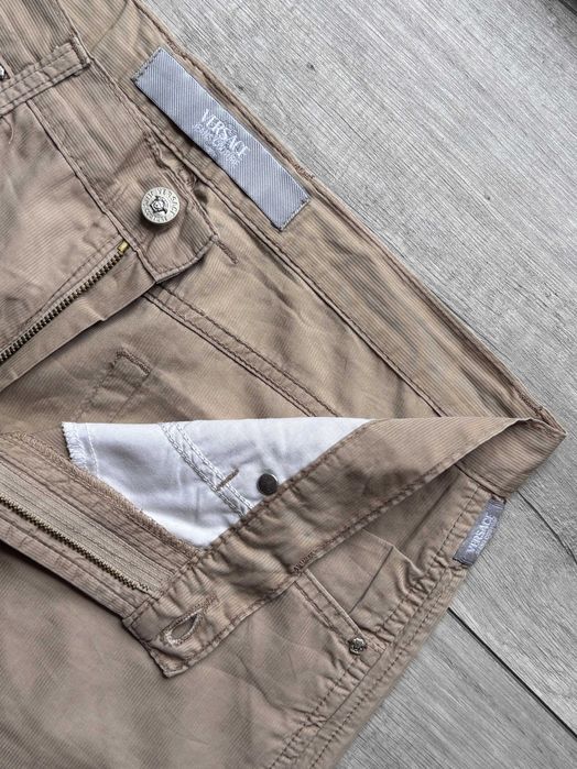 Versace Jeans Couture W34 Spodnie Jeansy Męskie Beżowe Przewiewne