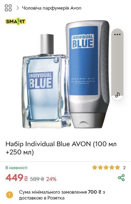 Подарочный набор Чоловічий набір Individual Blue Avon