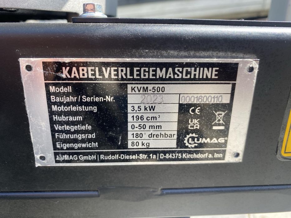 Maszyna do układania przewodu robot koszący LUMAG KVM500