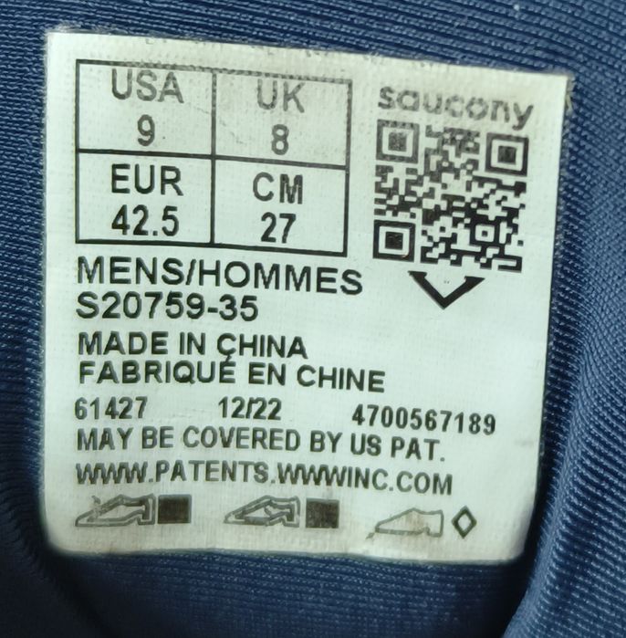 Кросівки спортивні чоловічі бігові Saucony Triumph 20 42.5 розмір