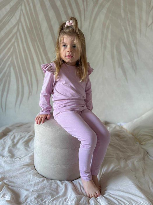 CHRISMA różowe cienkie legginsy getry spodnie BASIC 116 6 lat