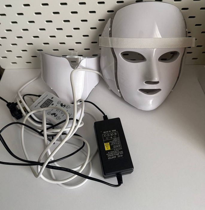 Світлодіодна ф Маска  для мікрострумової та LED світлотерапії LED mask MK-3430 (7 кольорів,)