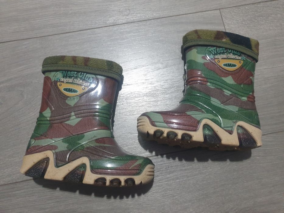 #Kalosze dziecięce 20 / 21 zielone khaki moro gumaki gumowce