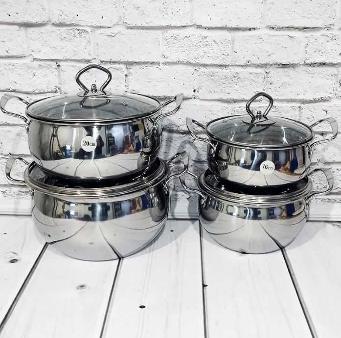 ‼️ Набор кастрюль 4️⃣ штуки. Набор посуды. Набір кастрюль. Посуда ‼️