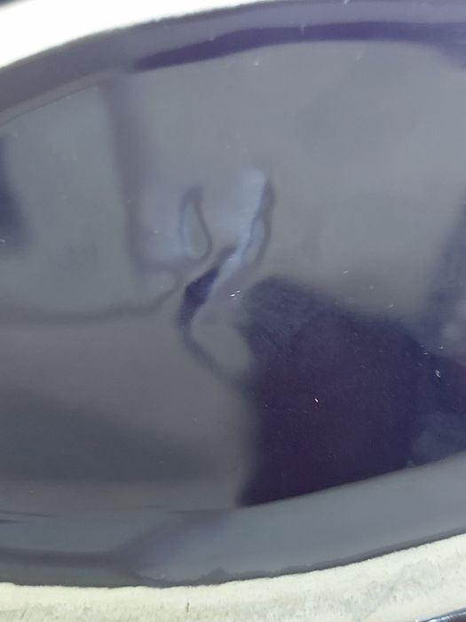 Caixa e cinzeiro em porcelana azul cobalto