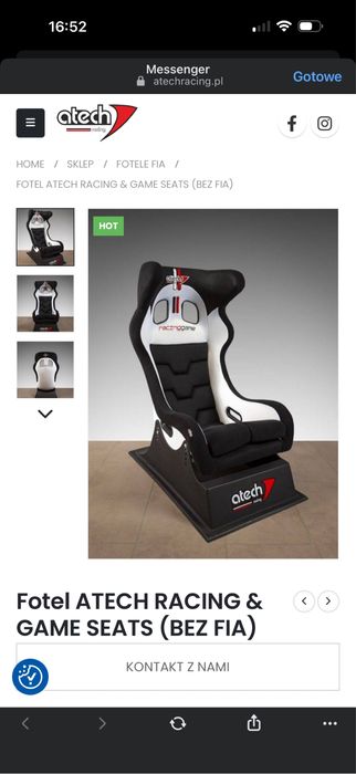 Fotel atech racing& game seats