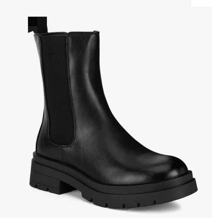 Buty damskie sztyblety, botki na grubej podeszwie.
