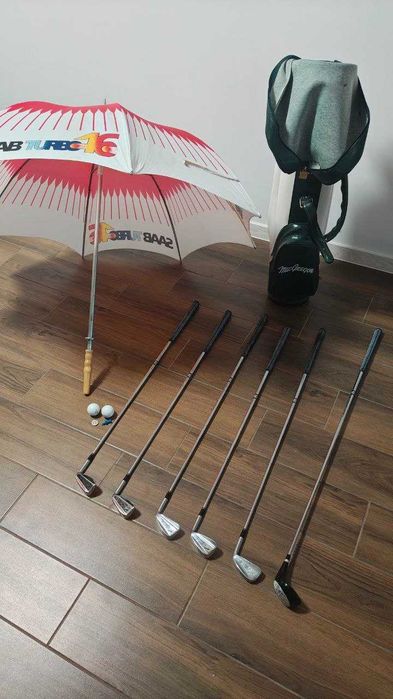 Набор Клюшки (Mizuno), Сумка (MacGregor) , Зонт, мячи, метка+колышек для игры в гольф